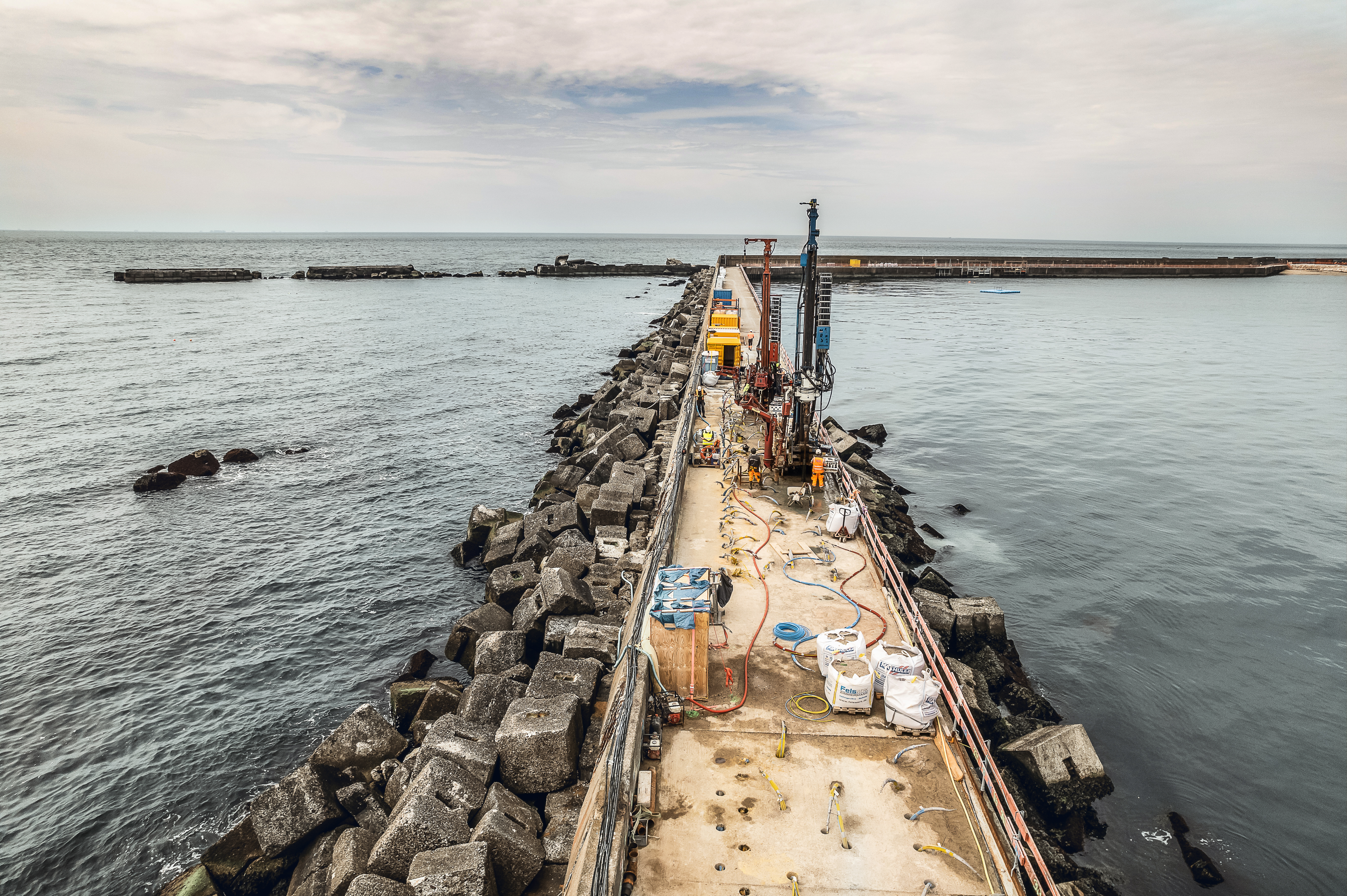 Vier verschiedene Injektionsarten bei den Sicherungsmaßnahmen auf Helgoland von Bauer Spezialtiefbau
