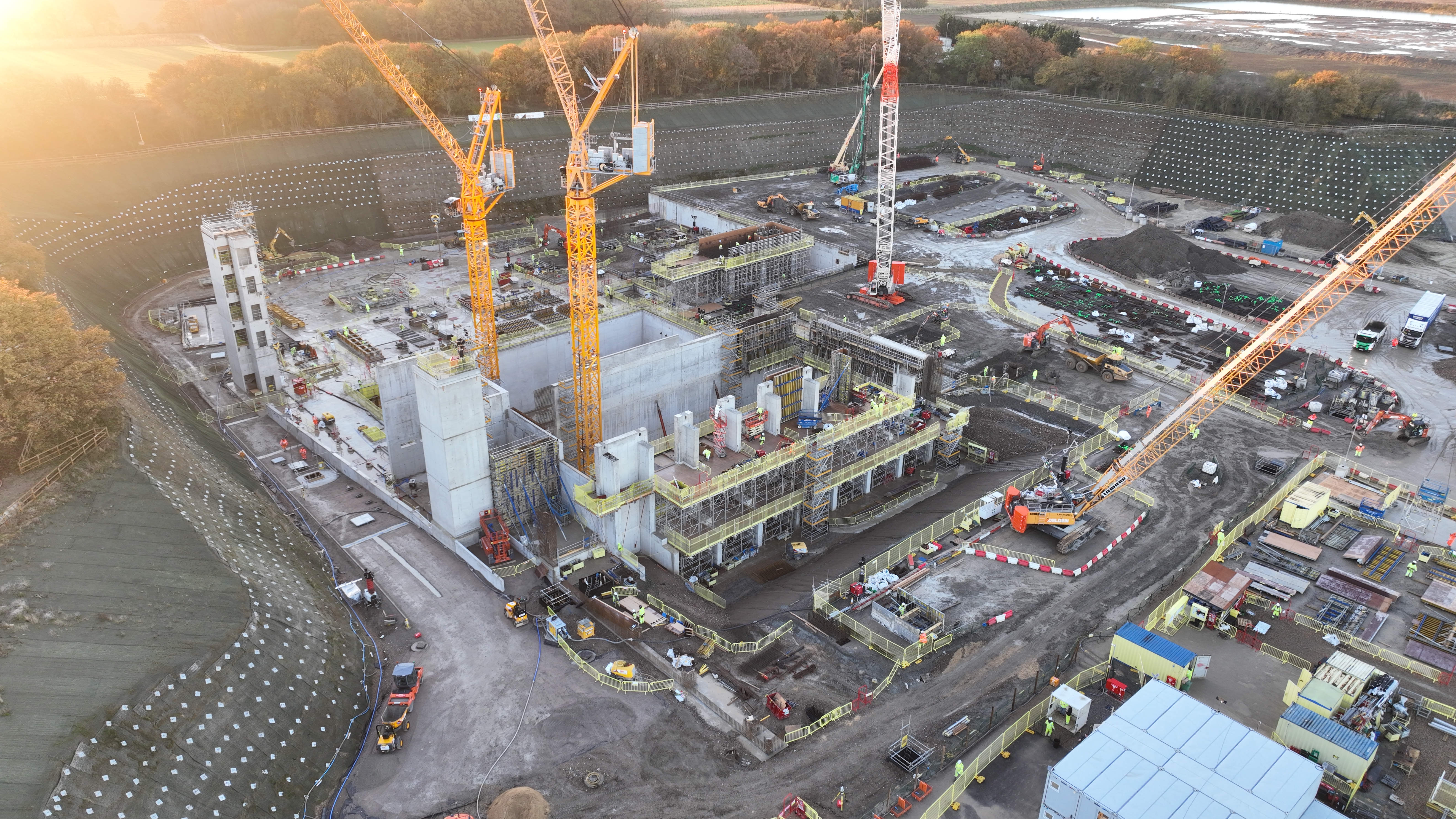 Foundation work for Rivenhall EfW project in Essex by Bauer Technologies