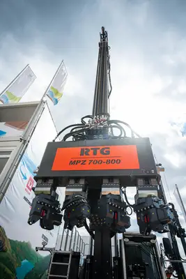 MPZ 700 - 800 Sheet Pile Press from RTG Rammtechnik at bauma 2025 in Munich