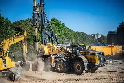 Bauer Resources rehabilitated an area near Duisburg: Using replacement boring, the contaminated soil was replaced with unpolluted material.